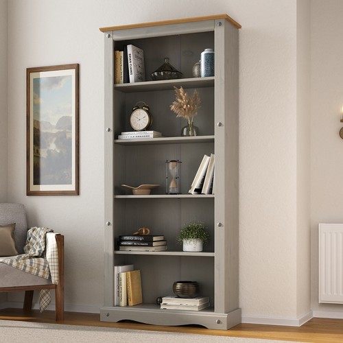 Corona bücherregal grau groß - grau,