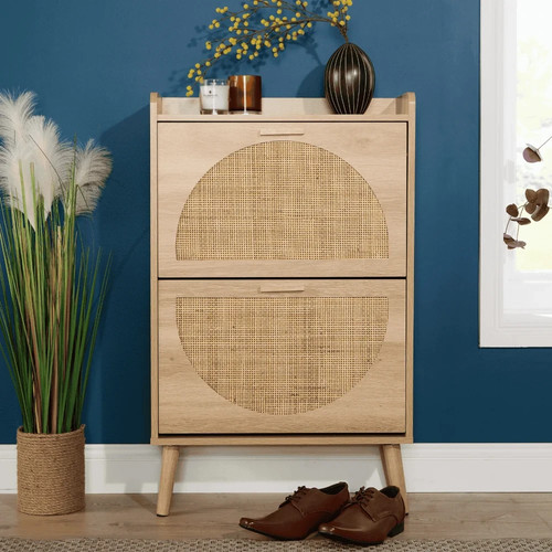Schuhschrank türig rattan - 2-türig,